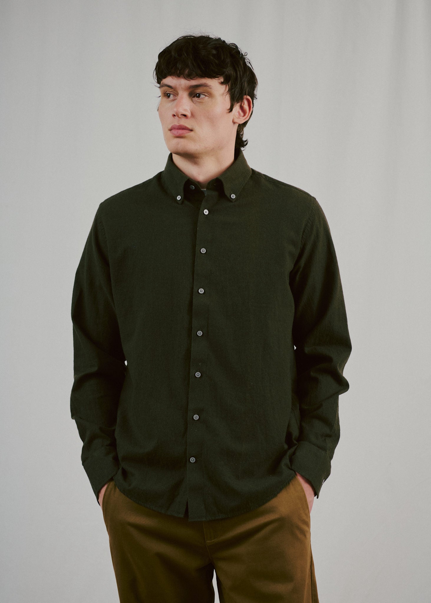 BS Akihito Casual Modern Fit Shirt - Green