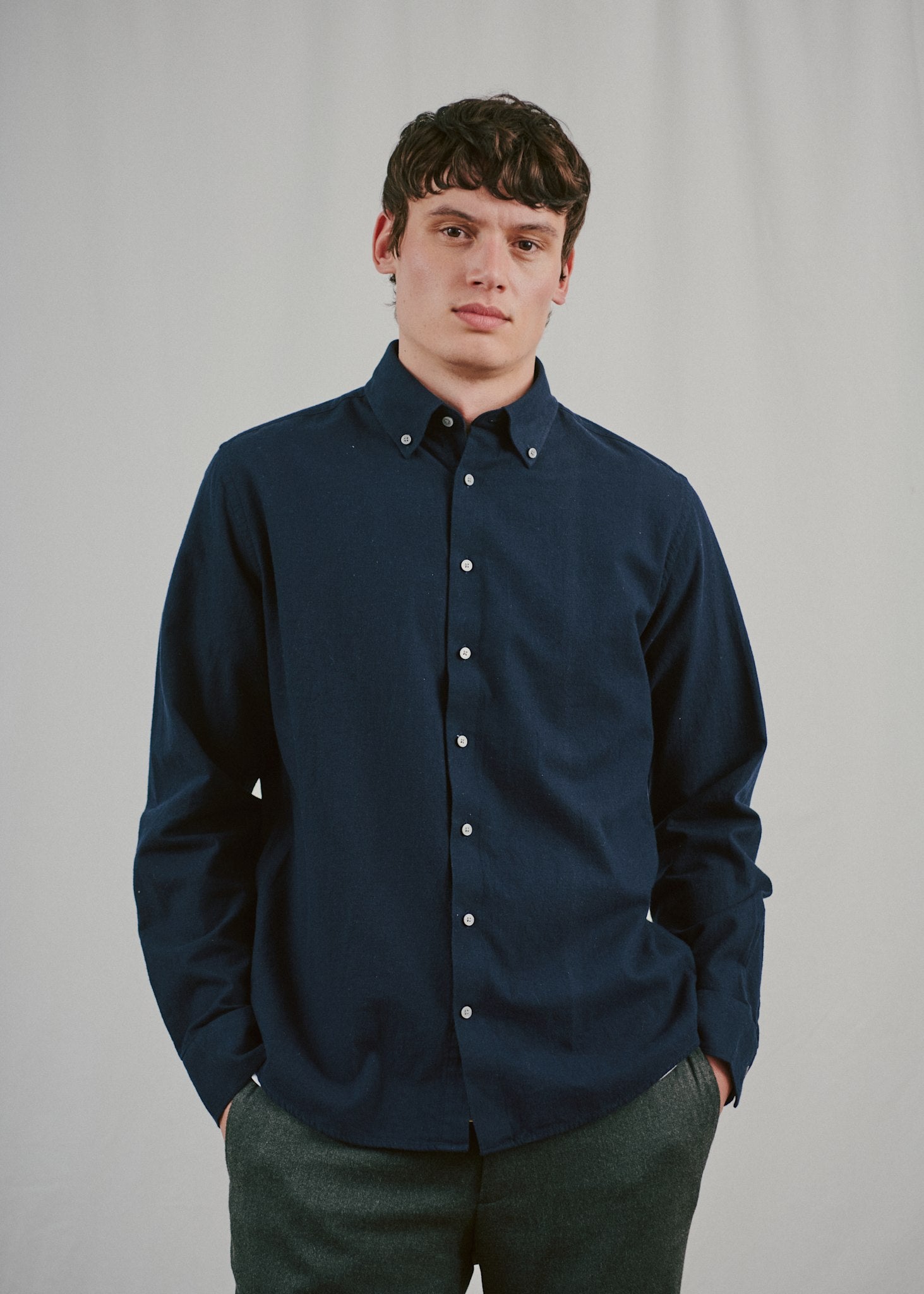 BS Akihito Casual Modern Fit Shirt - Navy