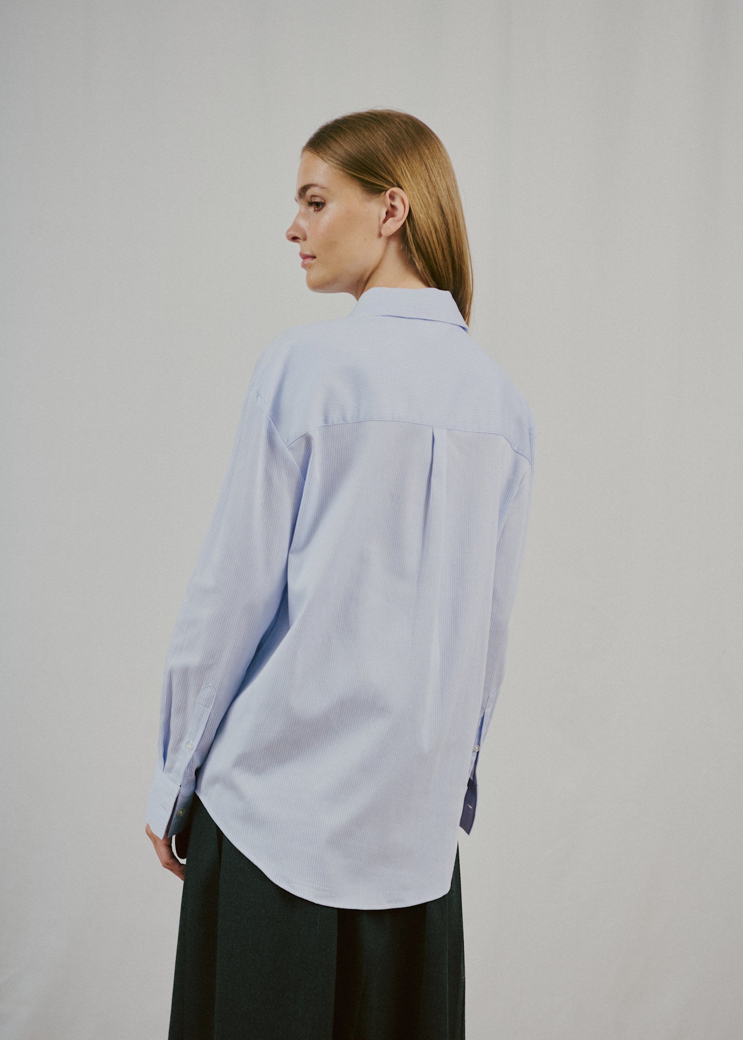 BS Elsie Regular Fit Shirt - Light Blue/White
