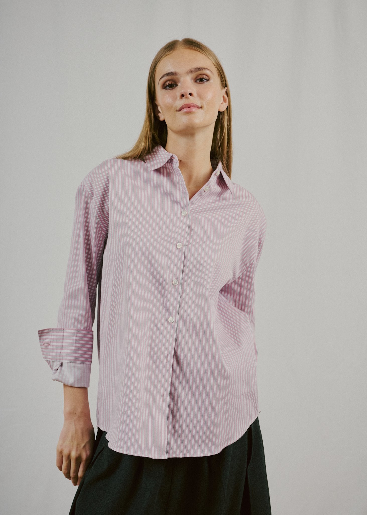 BS Elsie Regular Fit Shirt - Pink/White