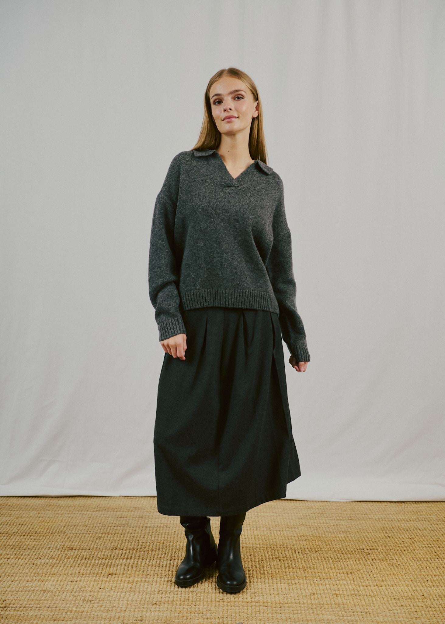 BS Hedwig Regular Fit Knitwear - Dark Grey