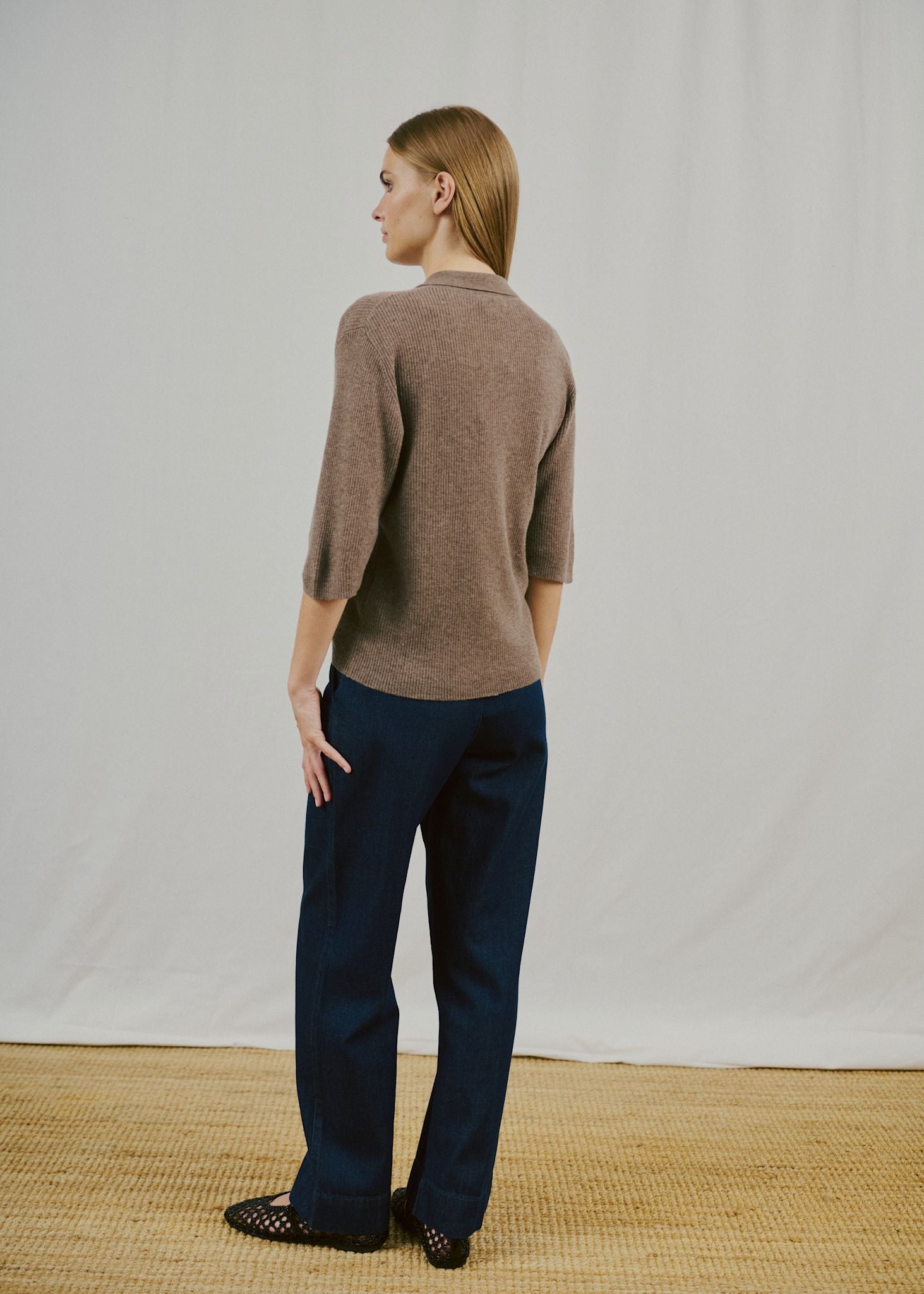 BS Agna Regular Fit Knitwear - Mole