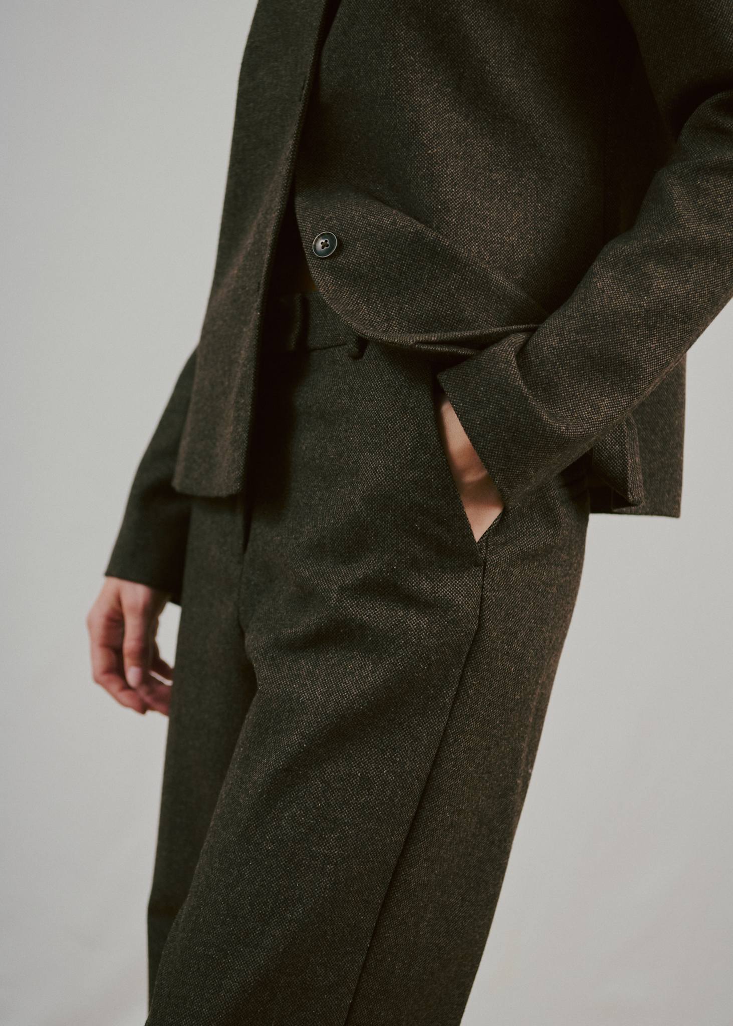 BS Heike Regular Fit Suit Pants - Dark Brown