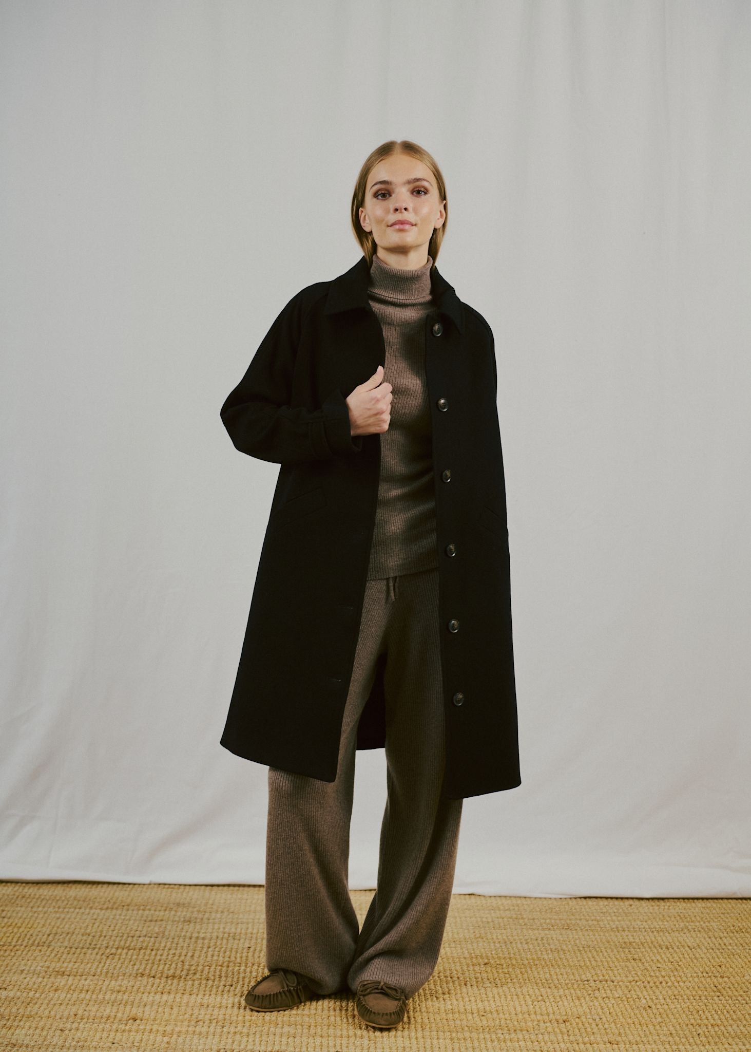 BS Ylva Regular Fit Coat - Black