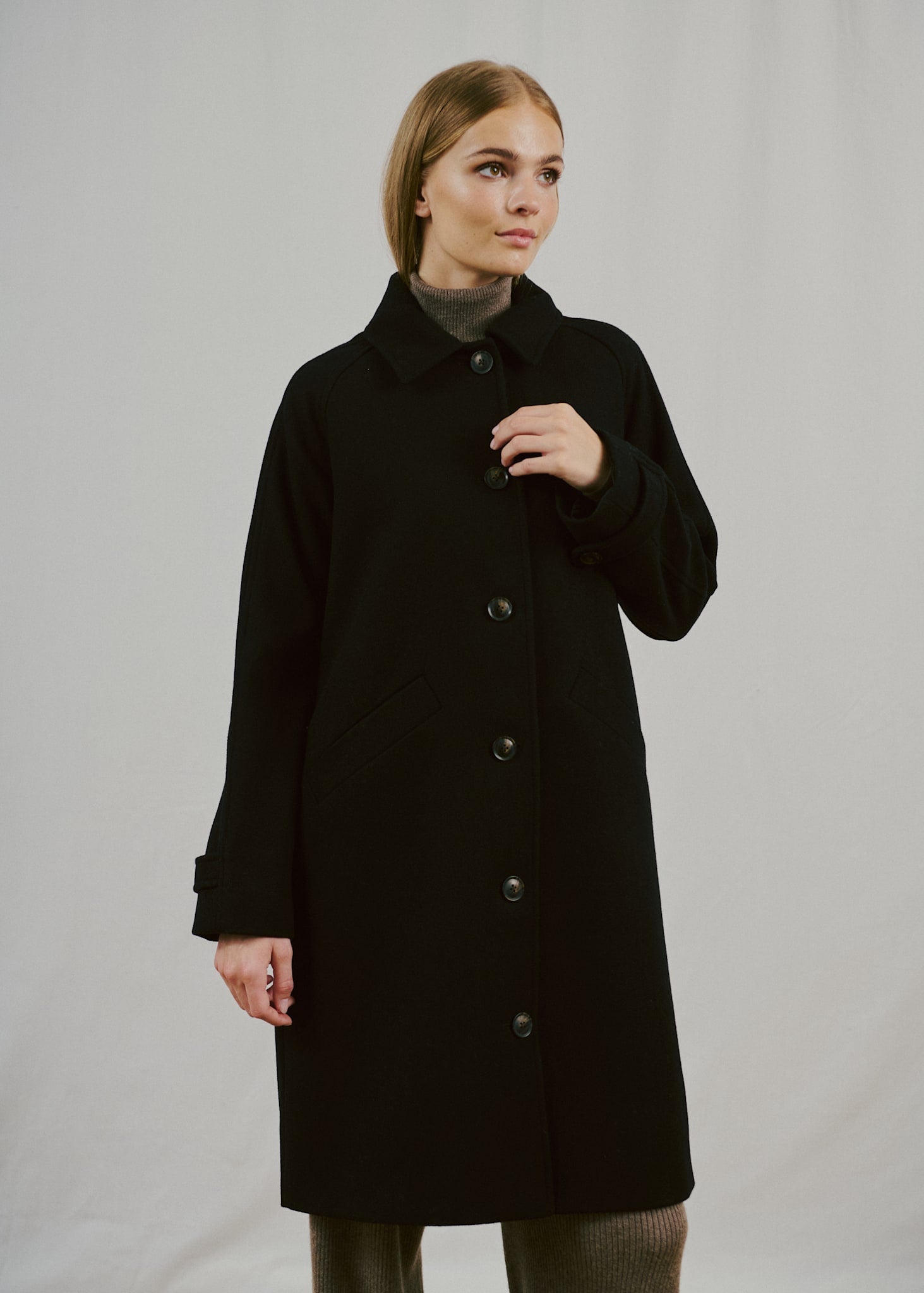 BS Ylva Regular Fit Coat - Black