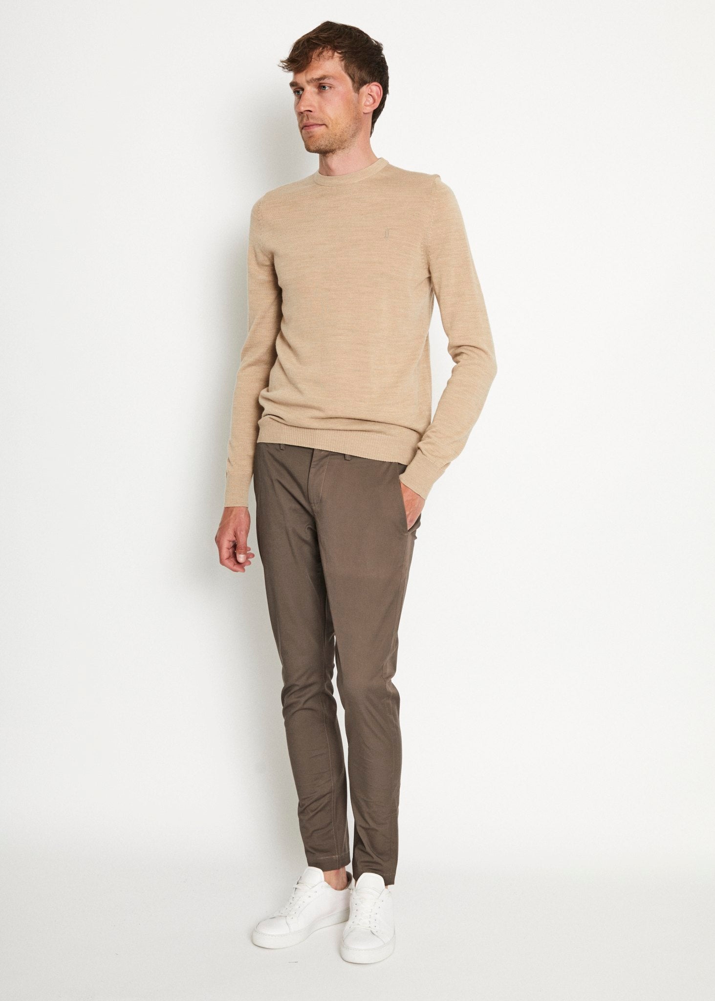 BS Anton slim fit chinos - Army
