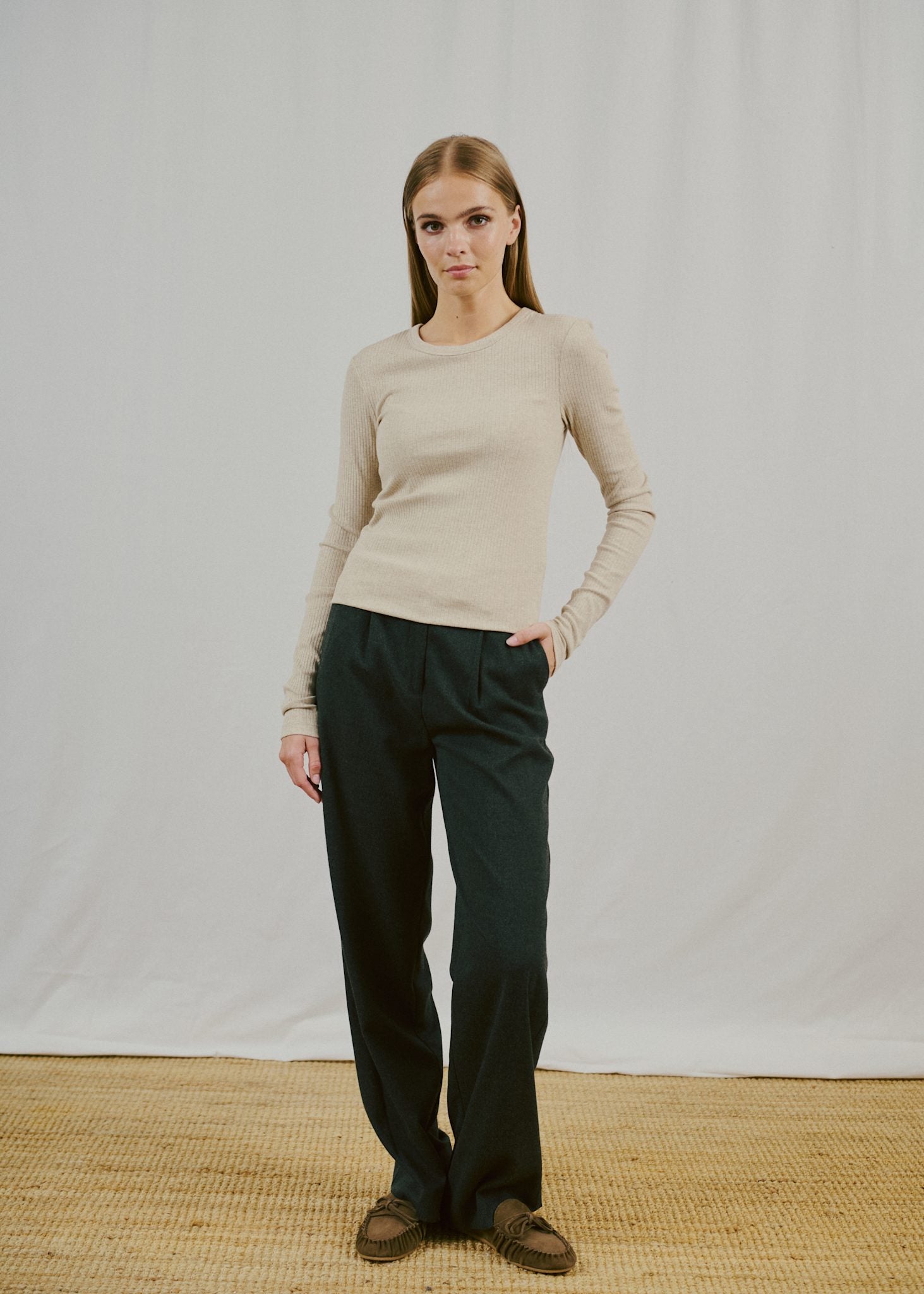 BS Margrethe Regular Fit Top - Sand
