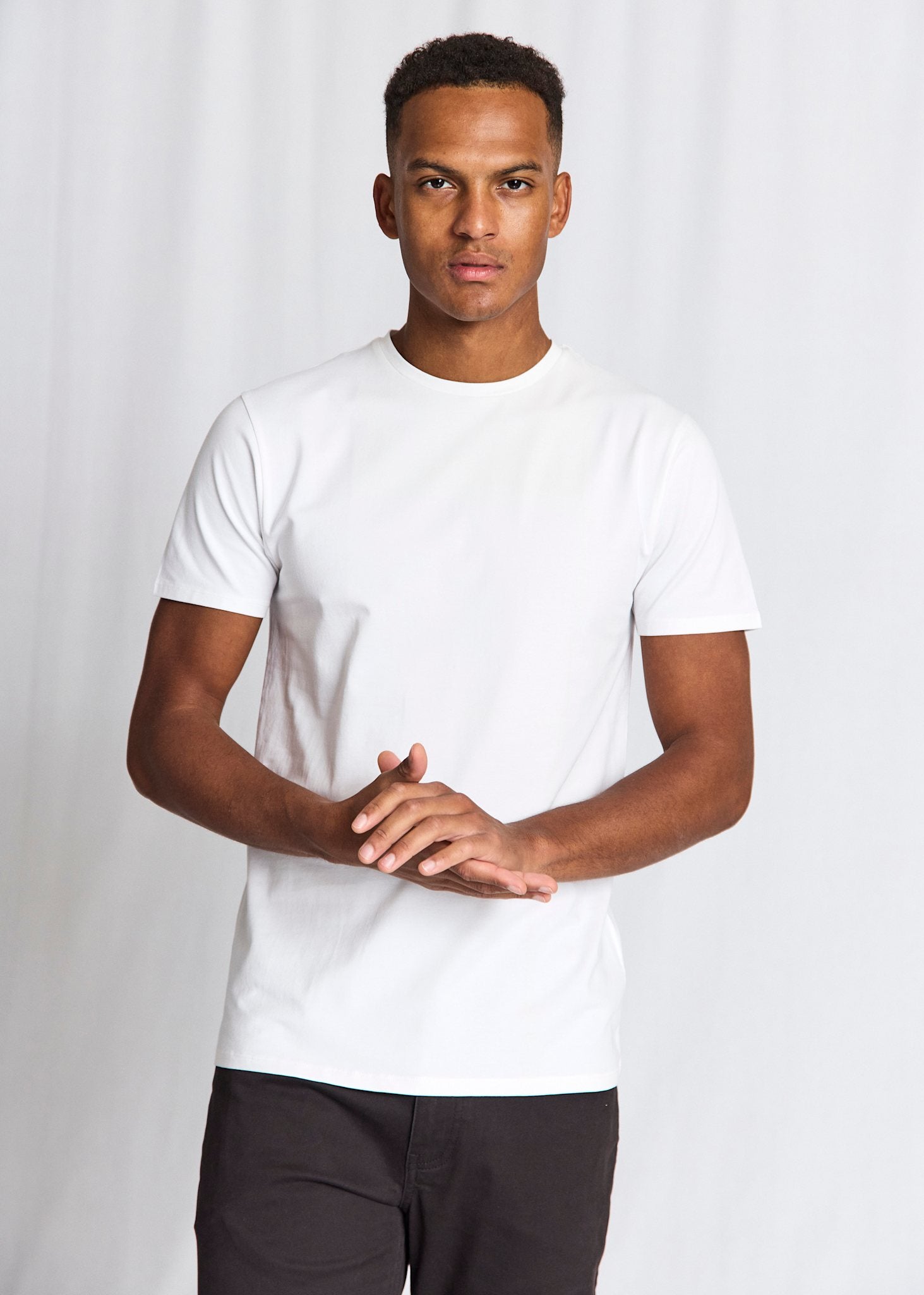 BS Antiqua Regular Fit T-Shirt - White. White. White. Black & Black