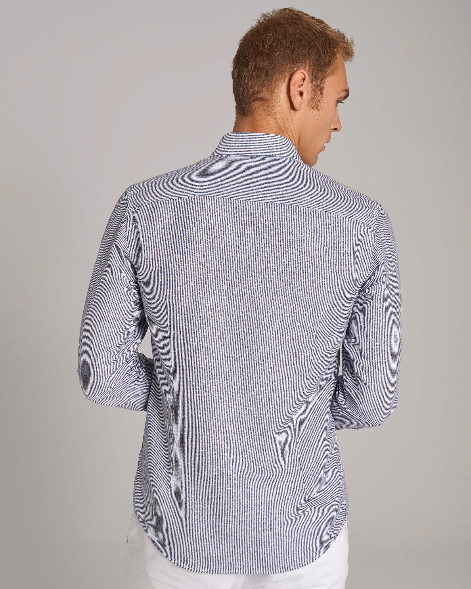 BS Fernando Casual Modern Fit Skjorte - Blue/White