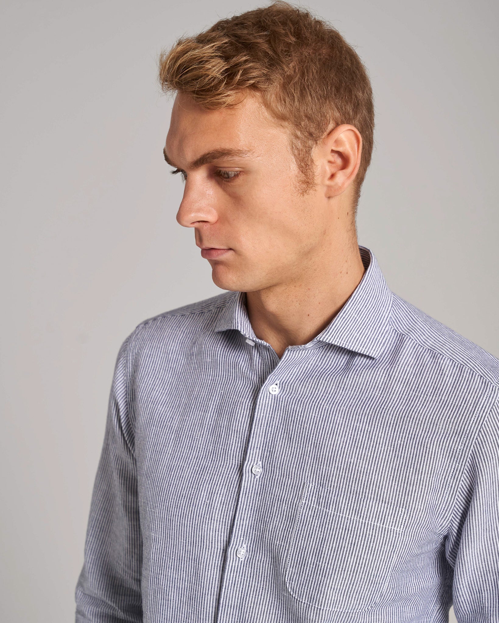 BS Fernando Casual Modern Fit Skjorte - Blue/White