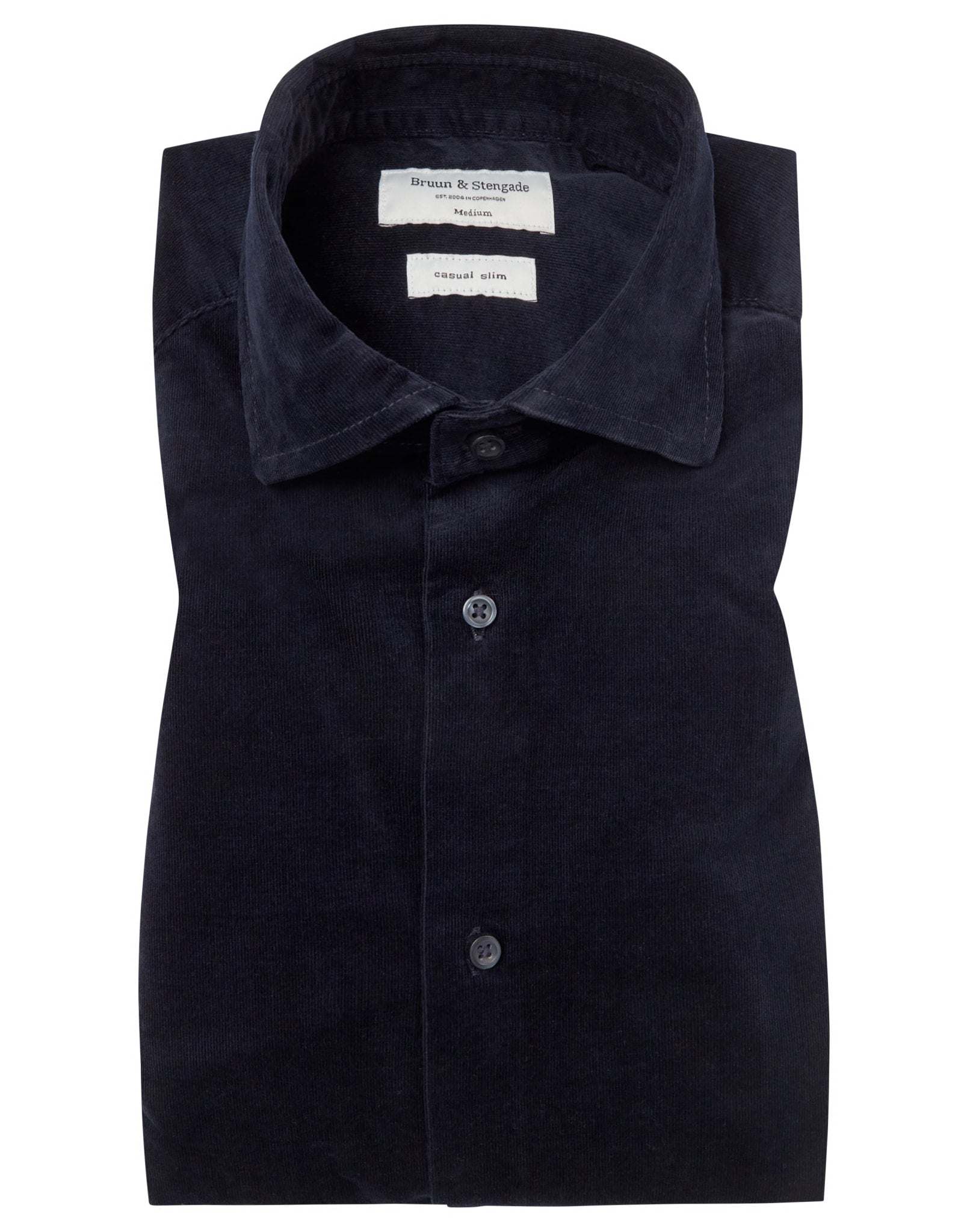 BS Assan Casual Slim Fit Skjorte - Navy
