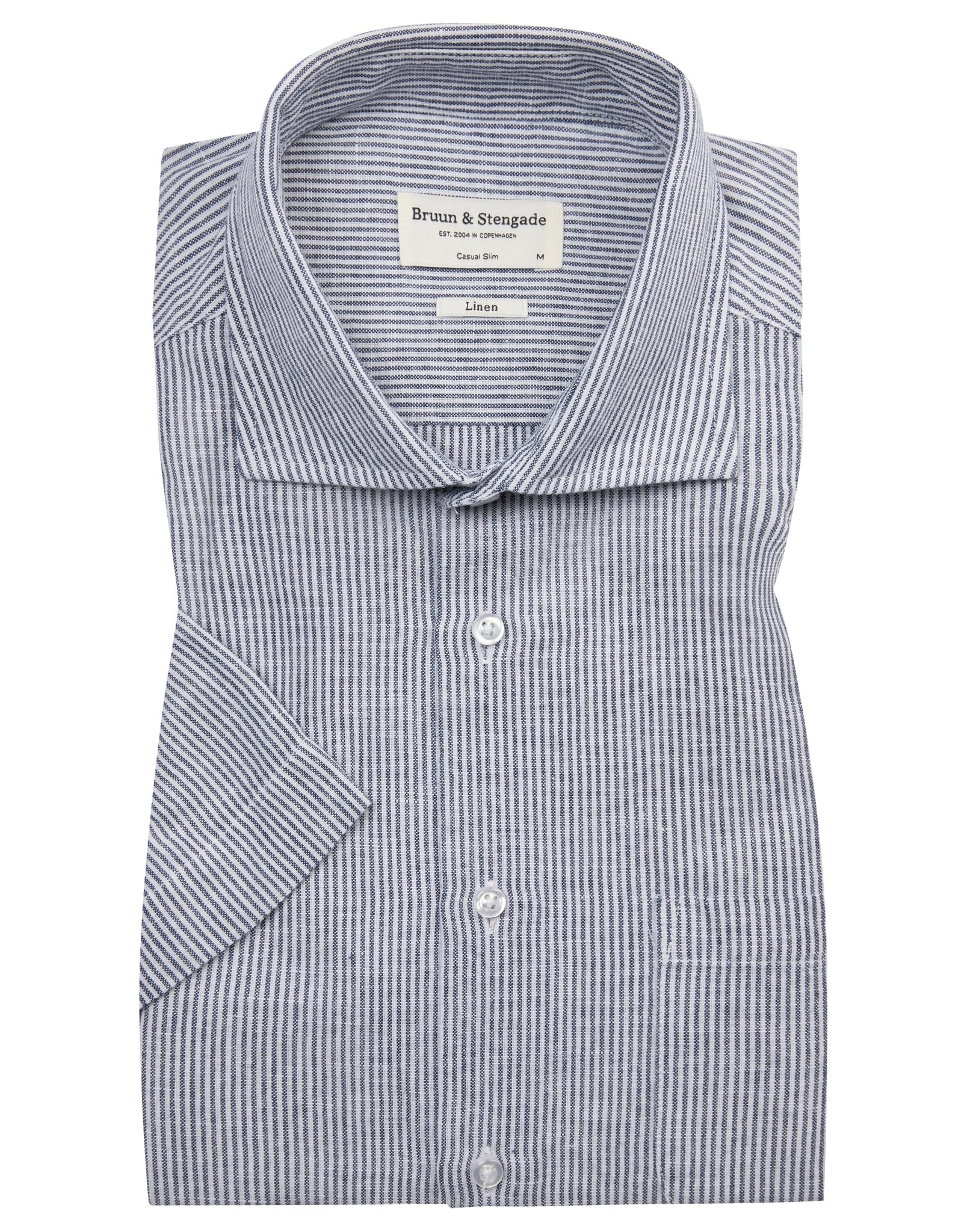 BS Hamilton Casual Slim Fit Skjorte - Blue/White
