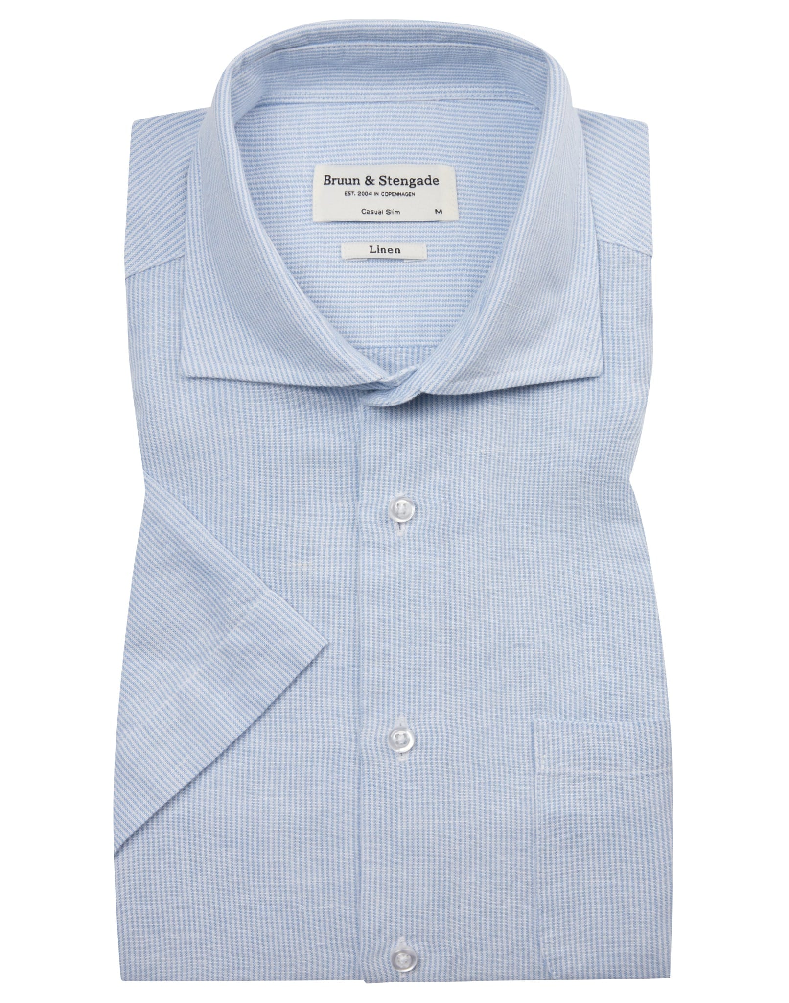 BS Hamilton Casual Slim Fit Skjorte - Light Blue/White