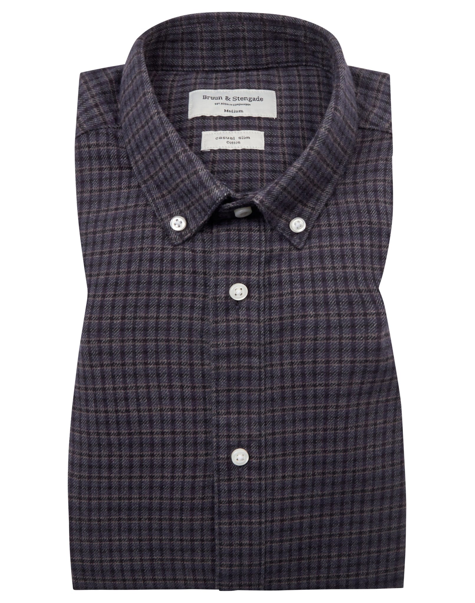 BS Hamza Casual Slim Fit Skjorte - Thunder