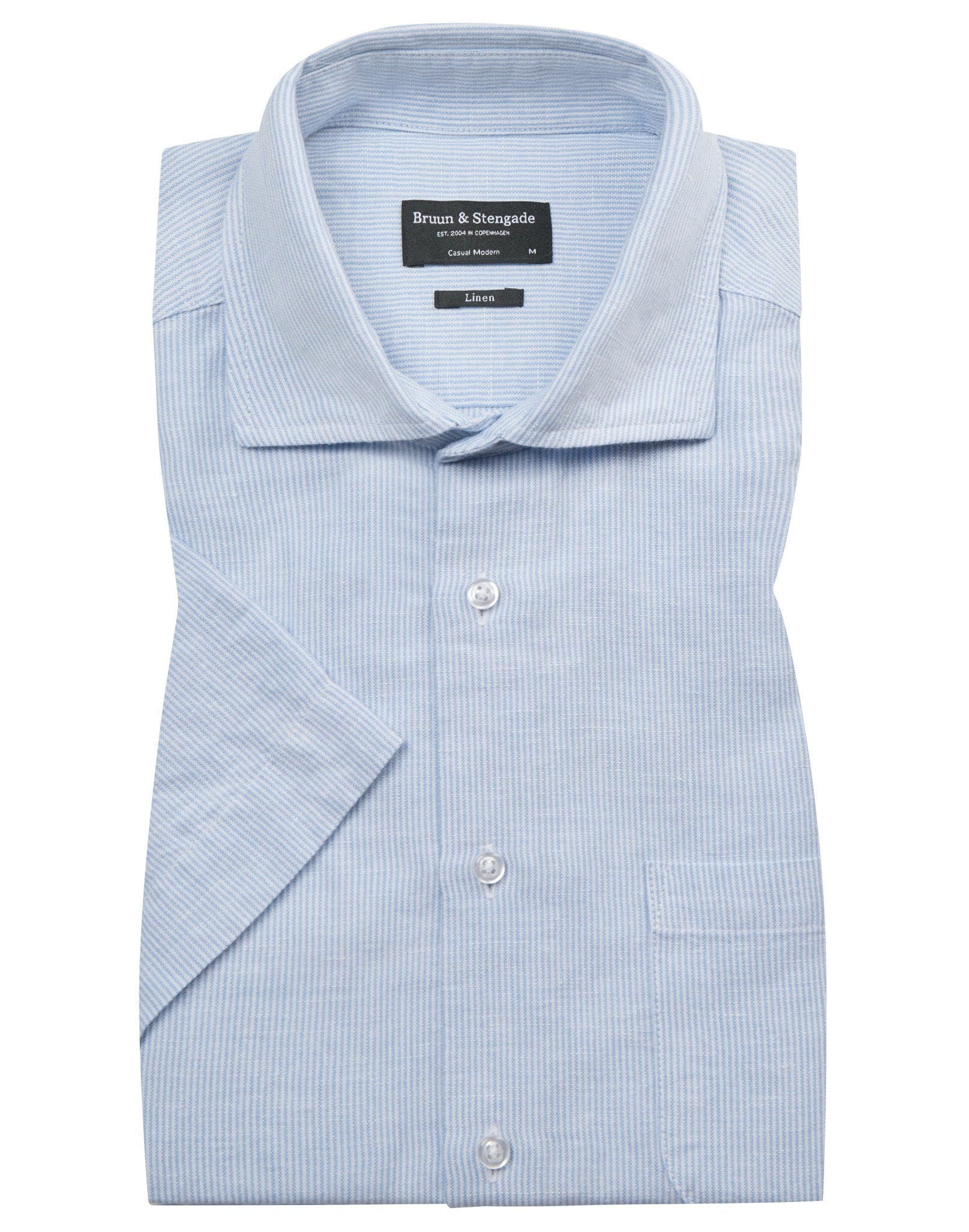 BS Lewis Casual Modern Fit Skjorte - Light Blue/White