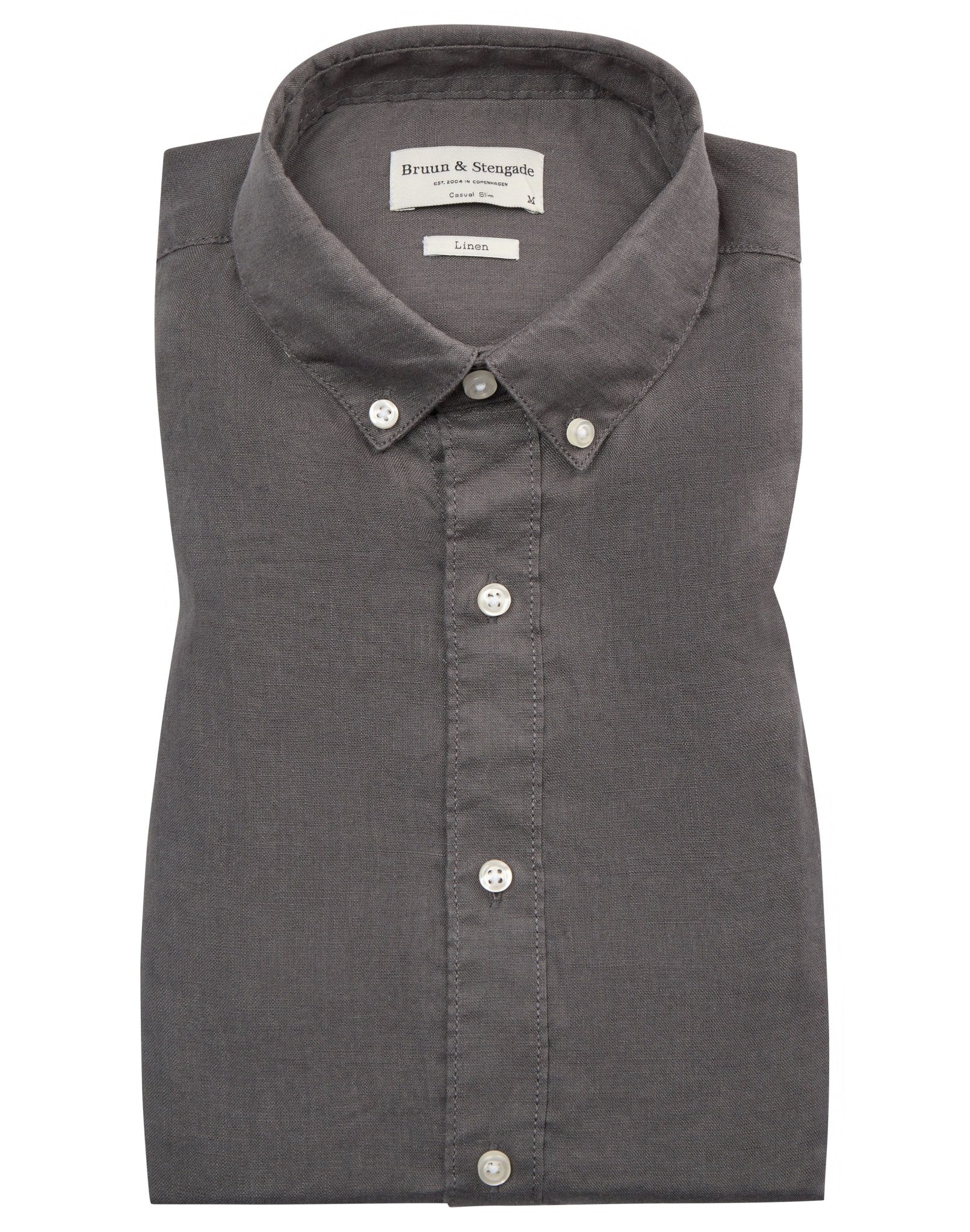 BS Sainz Casual Slim Fit Skjorte - Charcoal