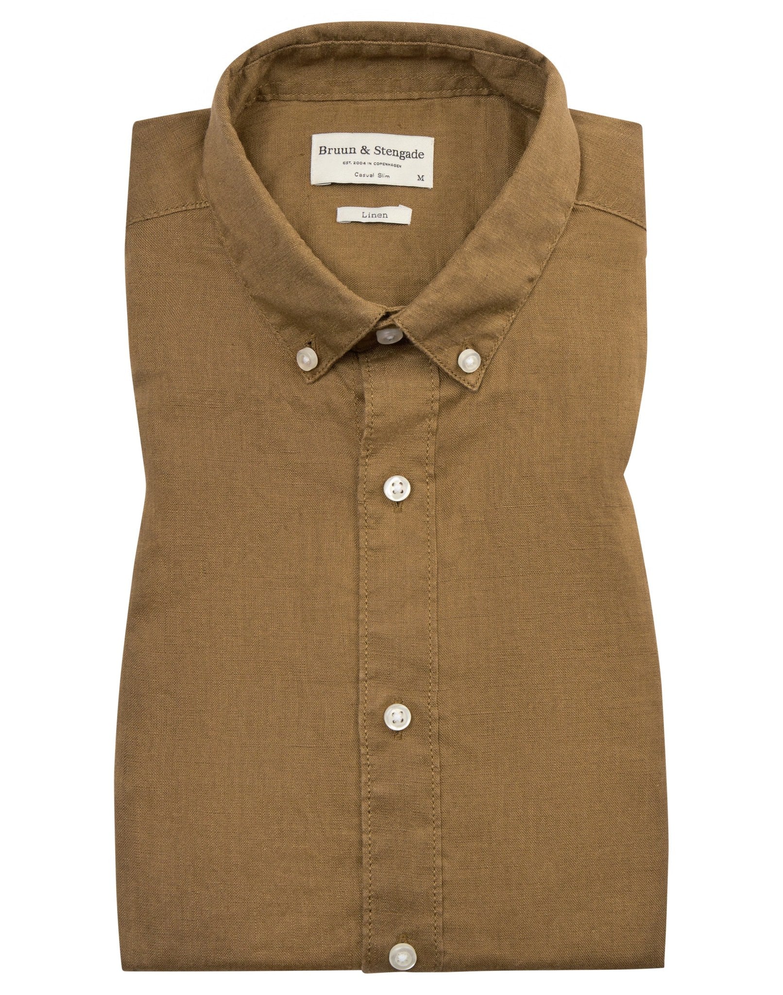 BS Sainz Casual Slim Fit Skjorte - Ochre