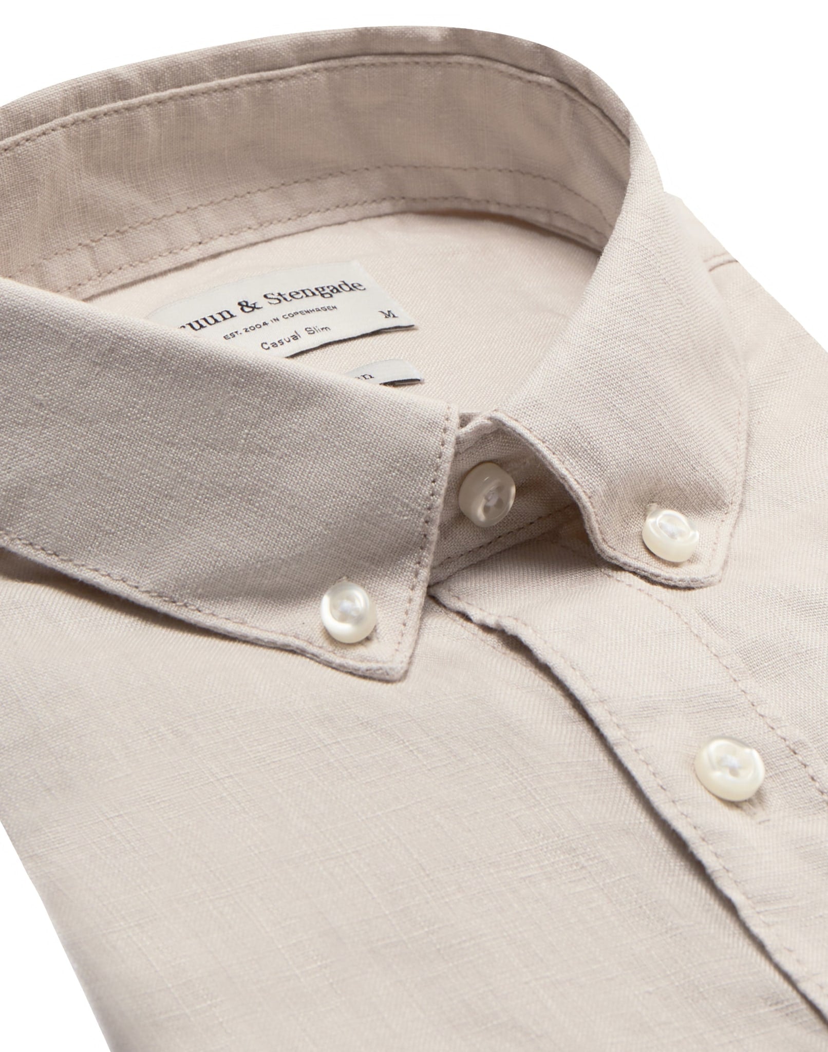 BS Sainz Casual Slim Fit Skjorte - Sand
