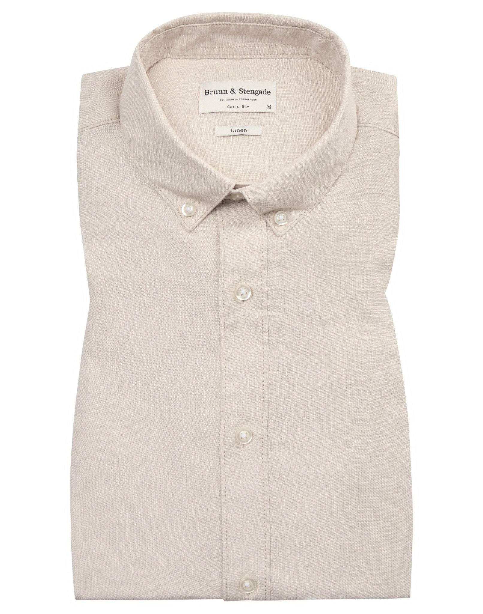 BS Sainz Casual Slim Fit Skjorte - Sand