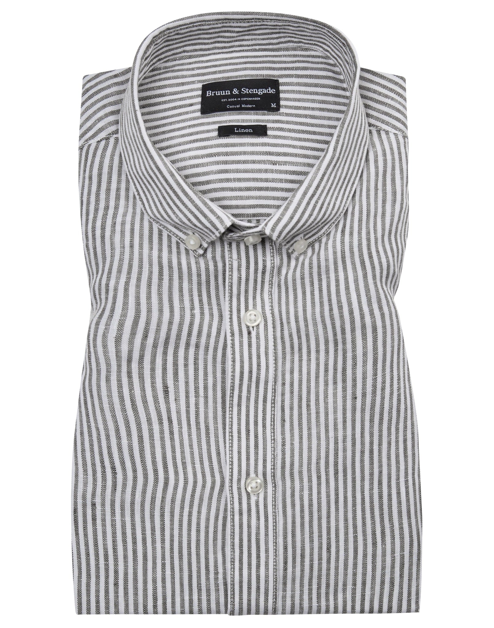 BS Valtteri Casual Modern Fit Skjorte - Army/White
