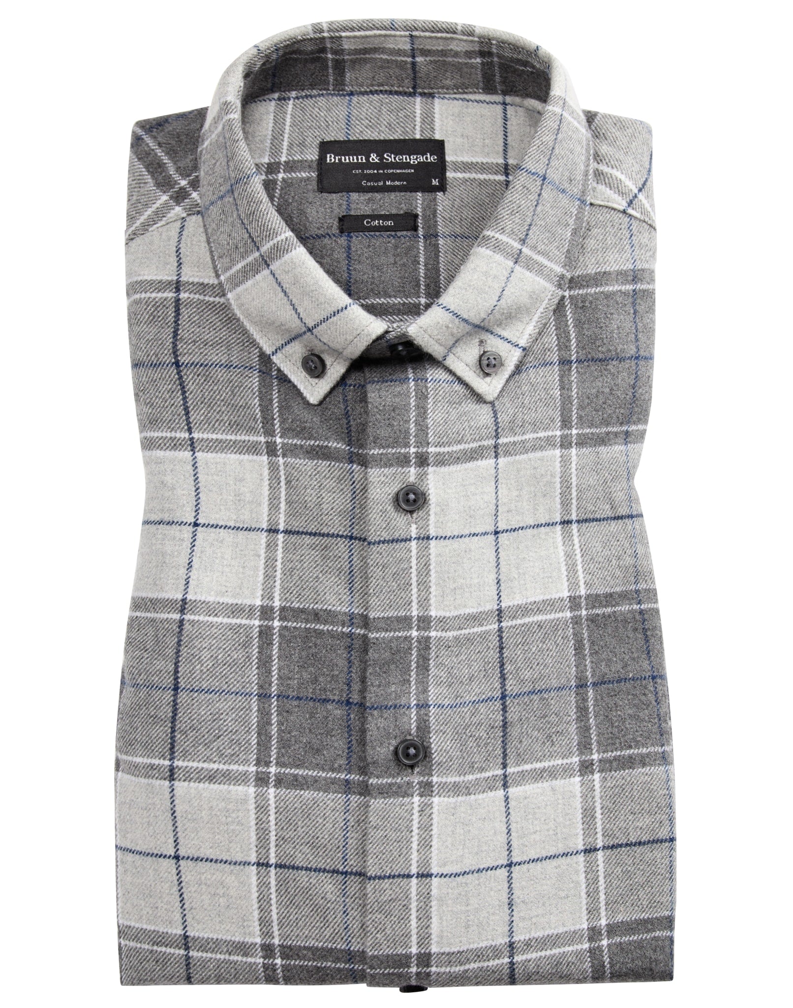 BS Atla casual modern fit Skjorte - Light Grey