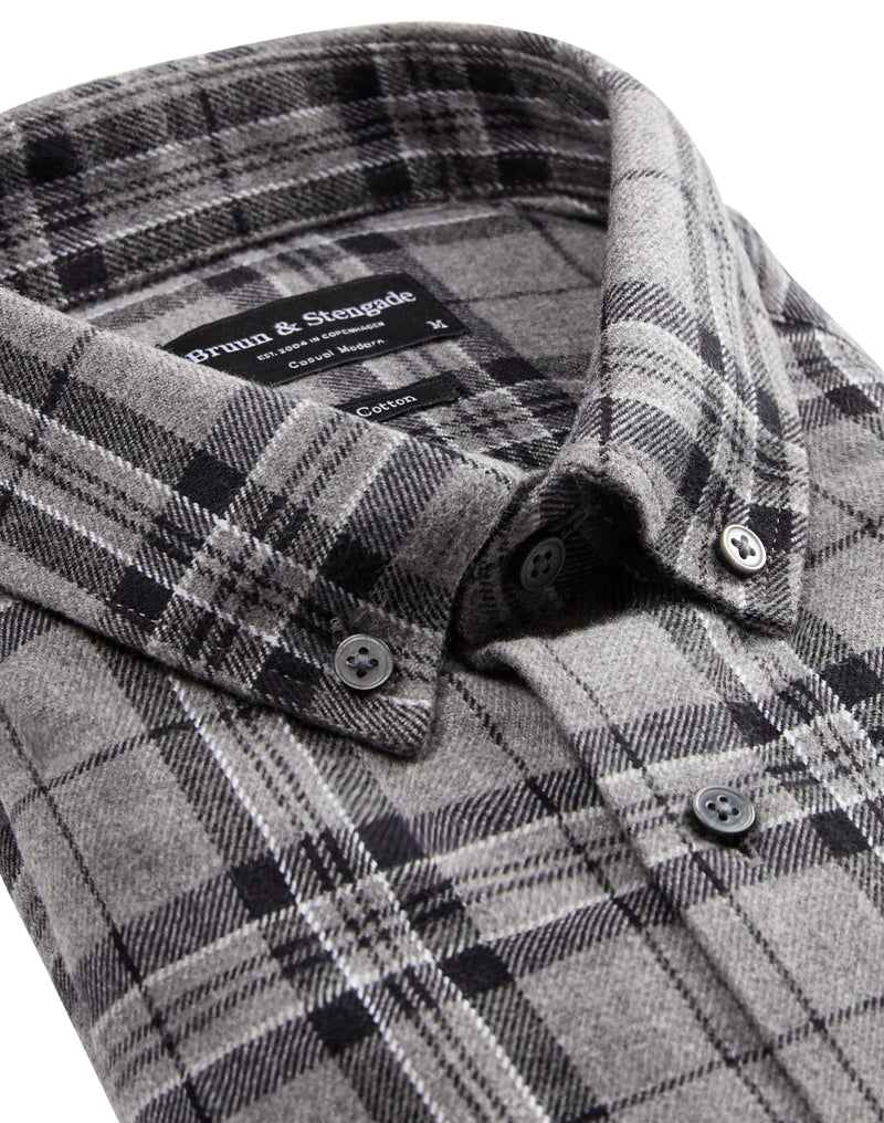 BS Bergen casual modern fit shirt - Grey