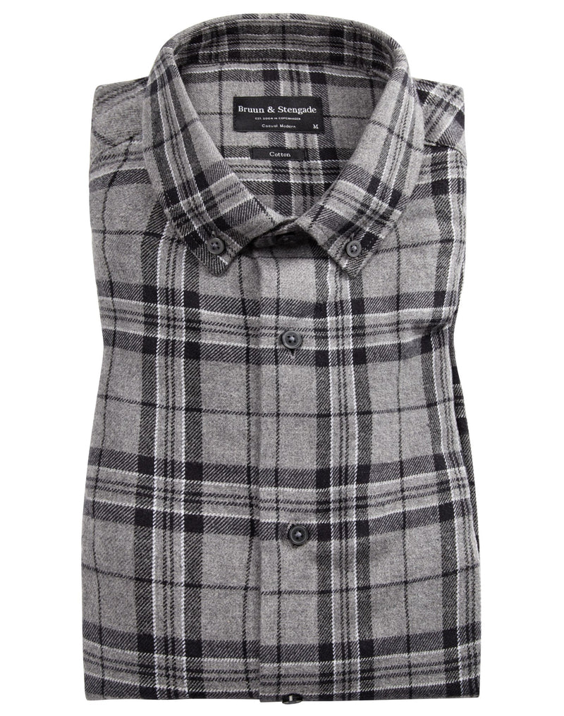 BS Bergen casual modern fit shirt - Grey