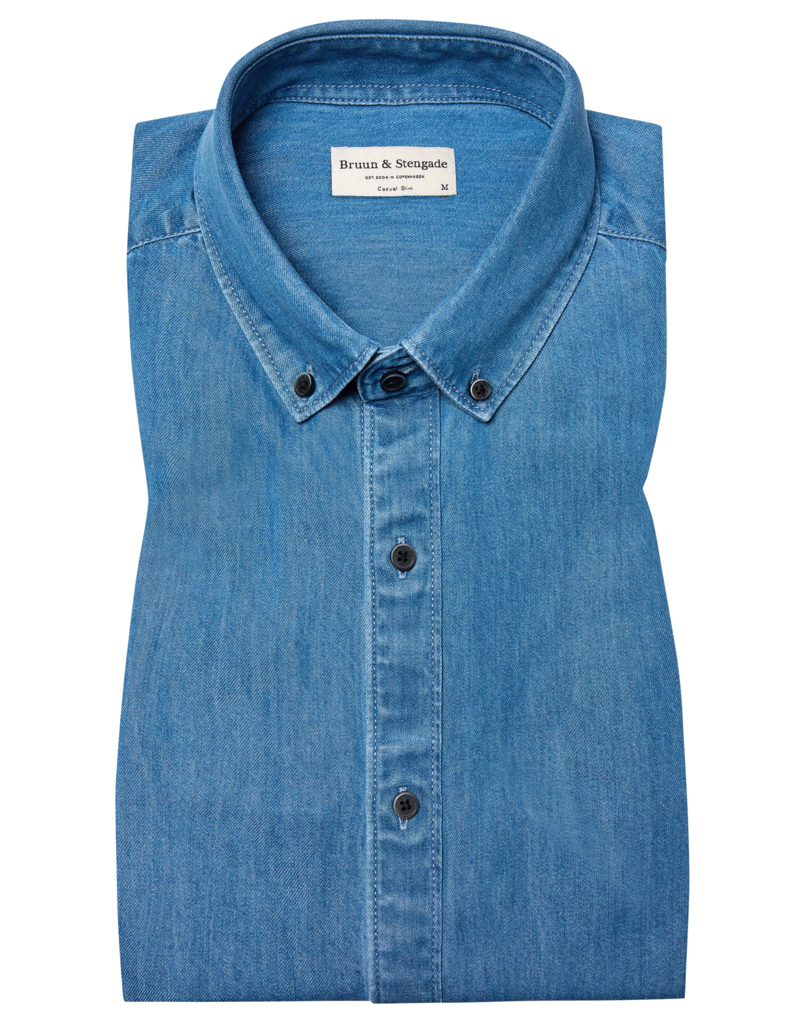 BS Elverum casual slim fit Skjorte - Blue