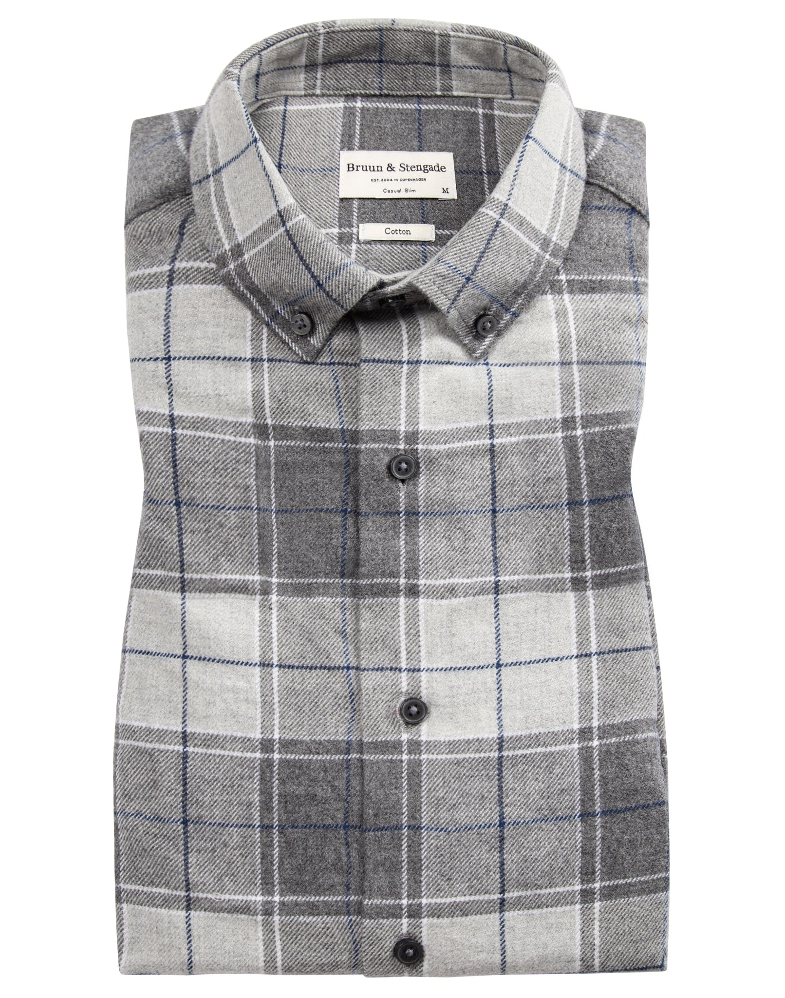 BS Fauske casual slim fit Skjorte - Light Grey