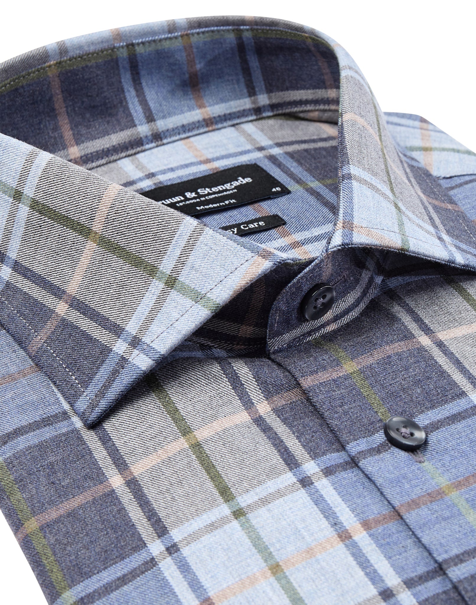 BS Kalas modern fit Skjorte - Blue