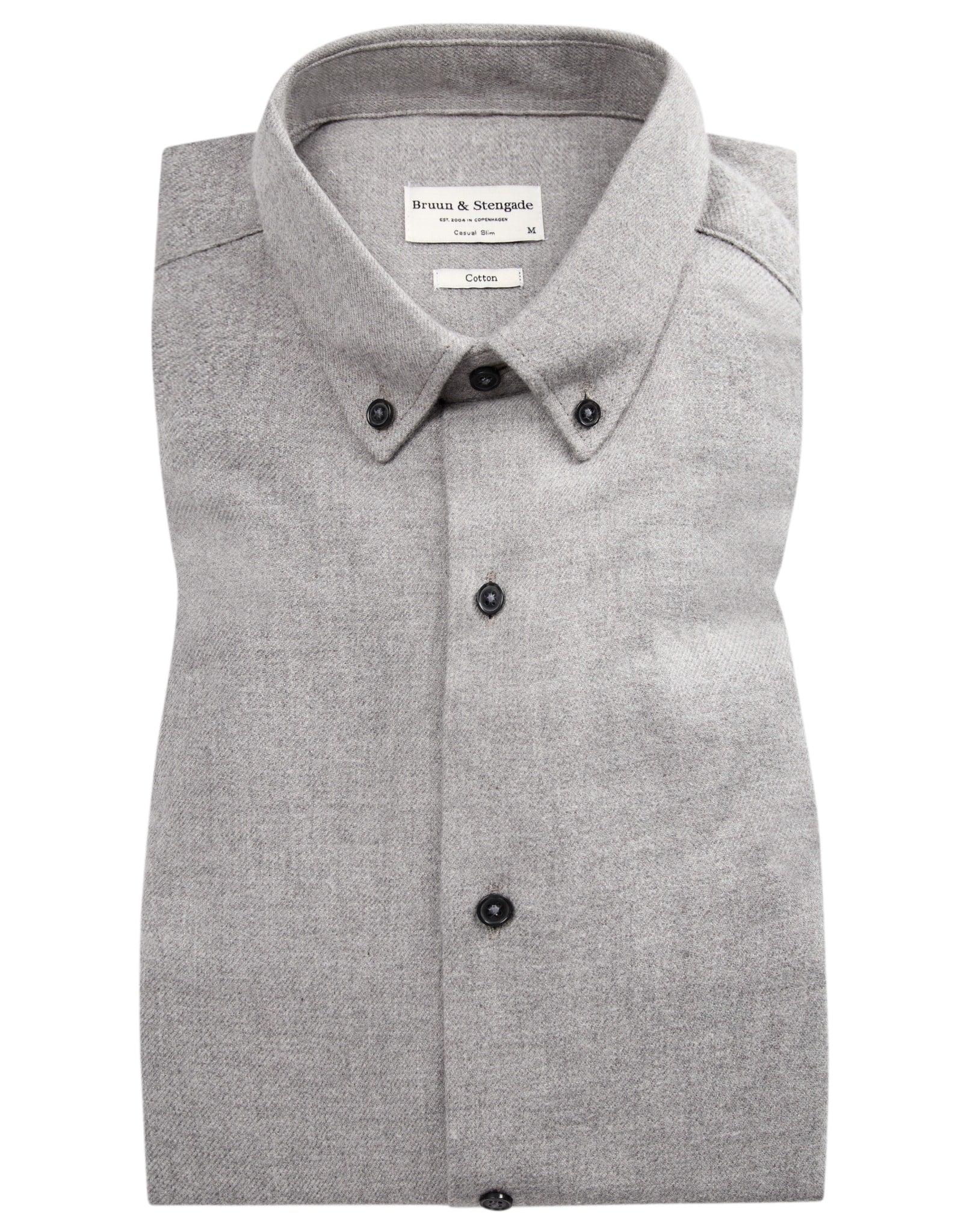 BS Tromsoe casual slim fit Skjorte - Light Grey