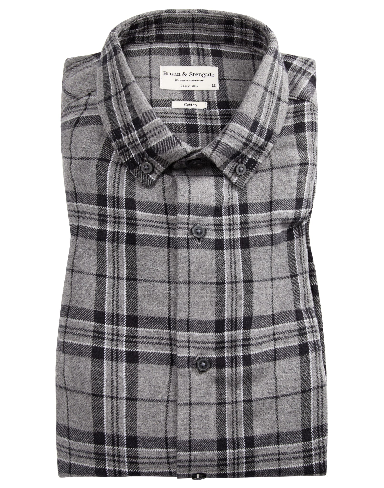 BS Trondheim casual slim fit Skjorte - Grey