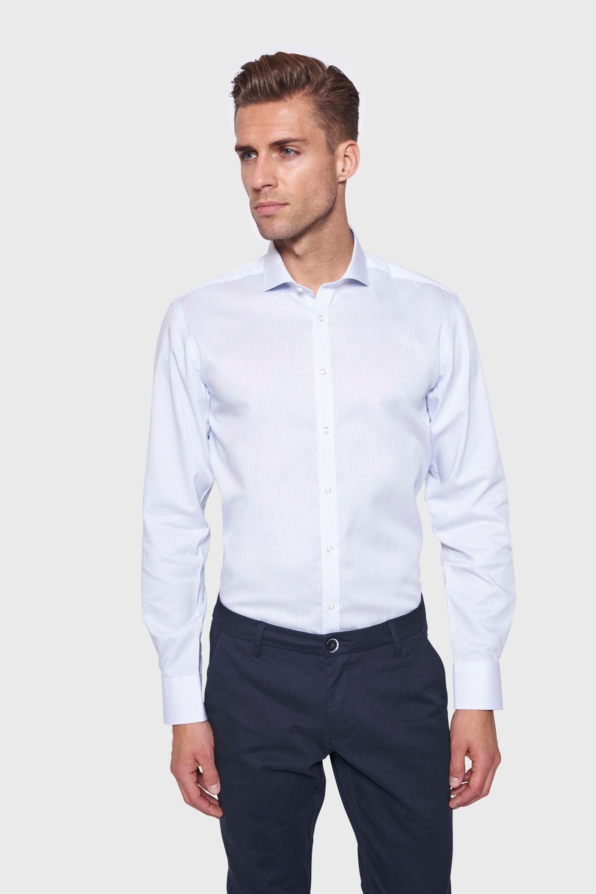 BS Becker Modern Fit Shirt Light Blue - Light Blue