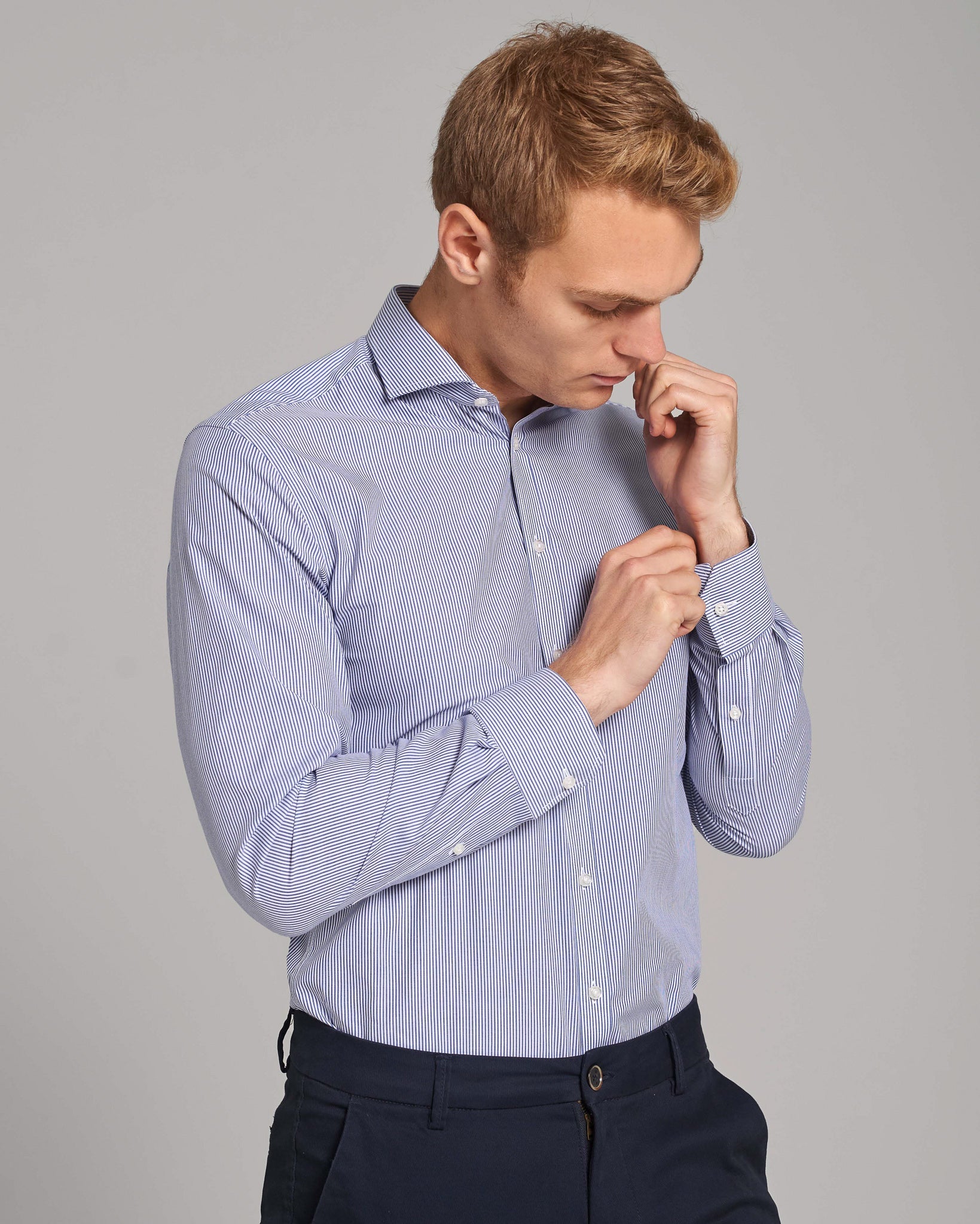 BS Birch Slim Fit Shirt - Dark Blue