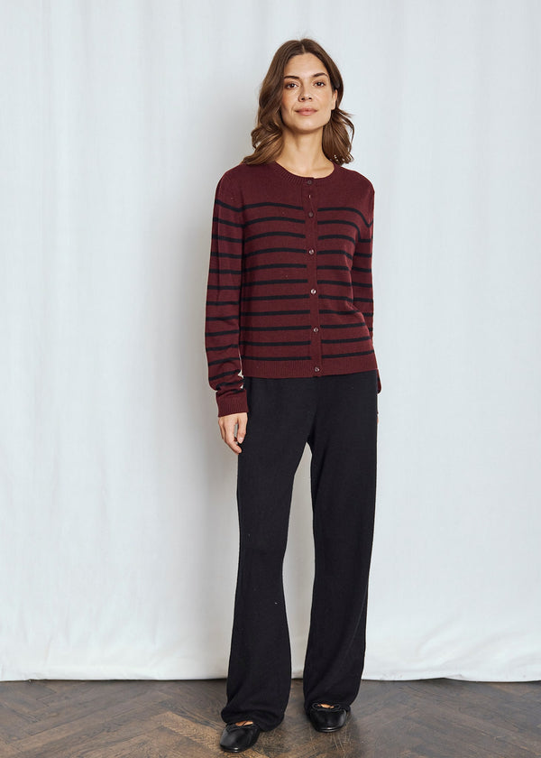 BS Kjersti Regular Fit Knitwear - Bordeaux/Black