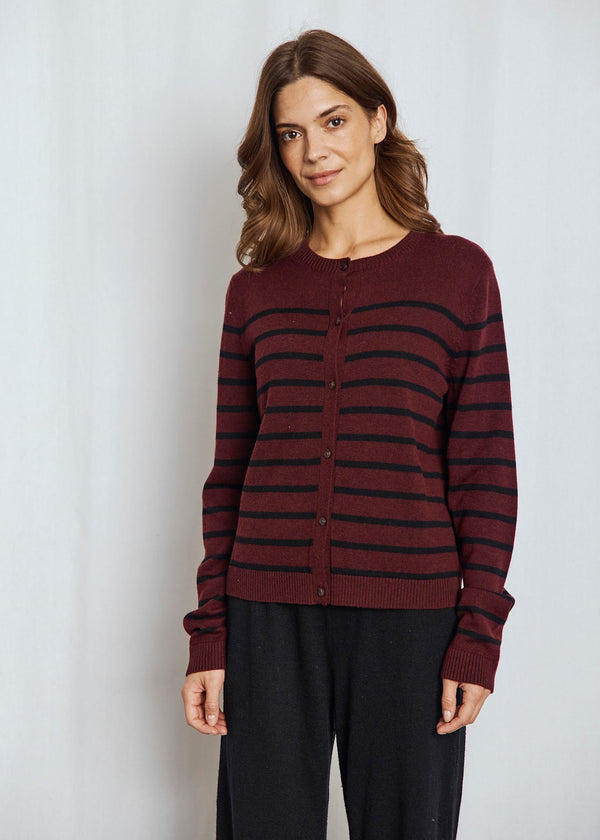 BS Kjersti Regular Fit Knitwear - Bordeaux/Black