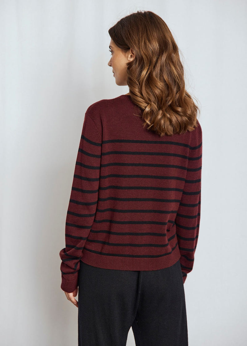 BS Kjersti Regular Fit Knitwear - Bordeaux/Black