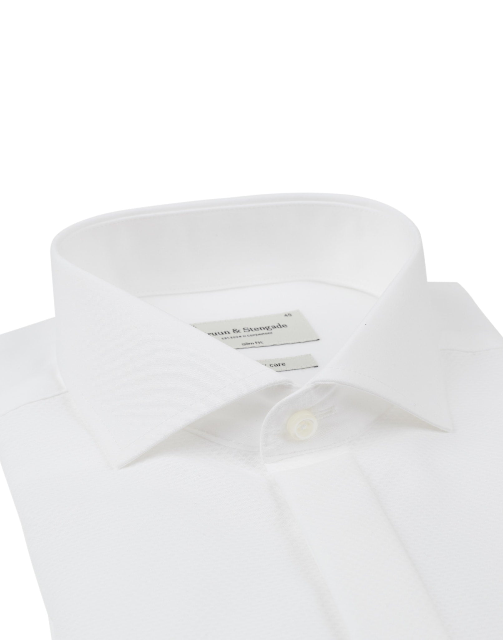 BS Bond Slim Fit Smoking Skjorte Hvid - White