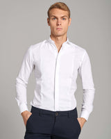 BS Bond Slim Fit Smoking Shirt White - White