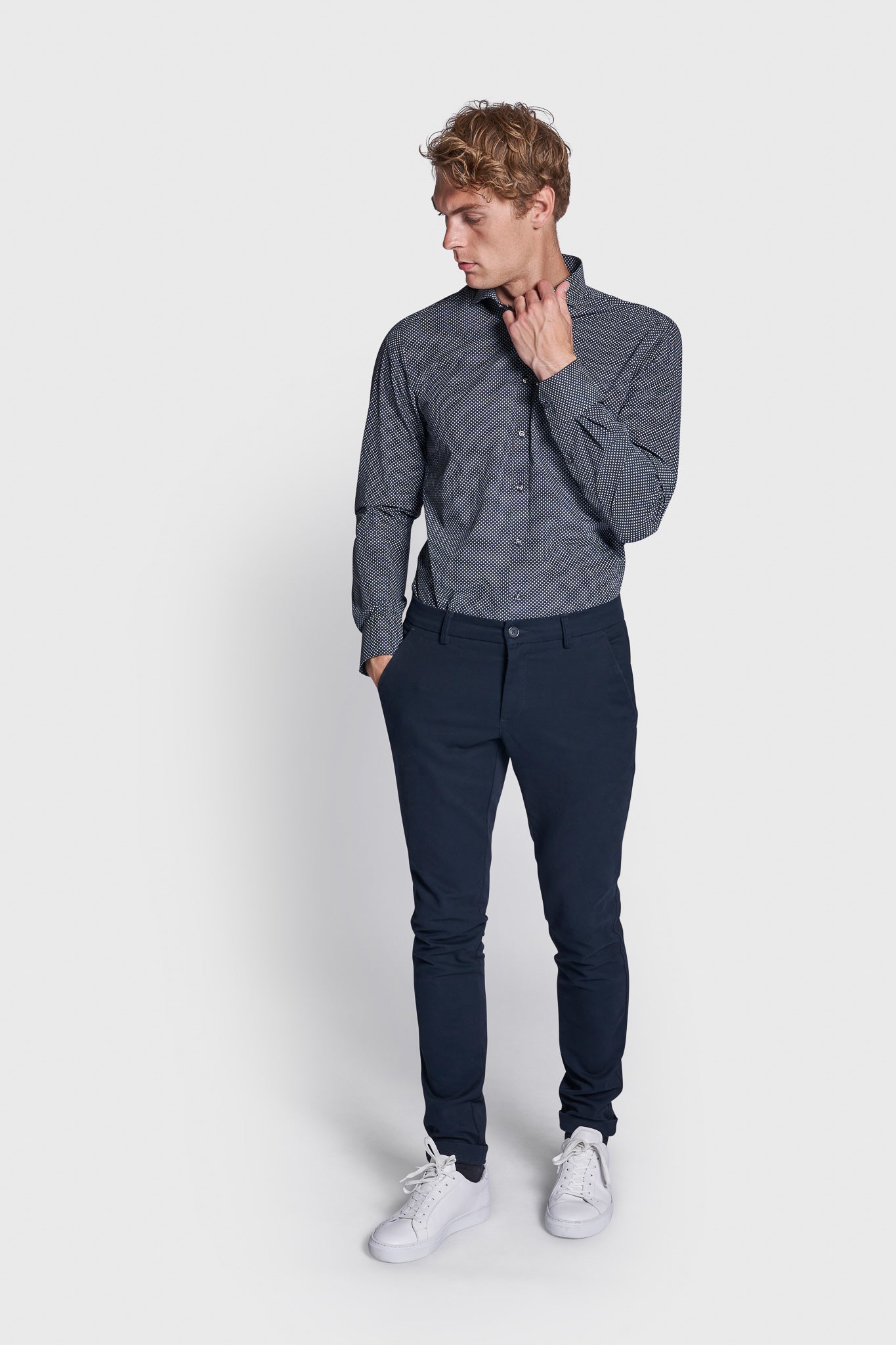 BS Bowen Modern Fit Skjorte - Navy