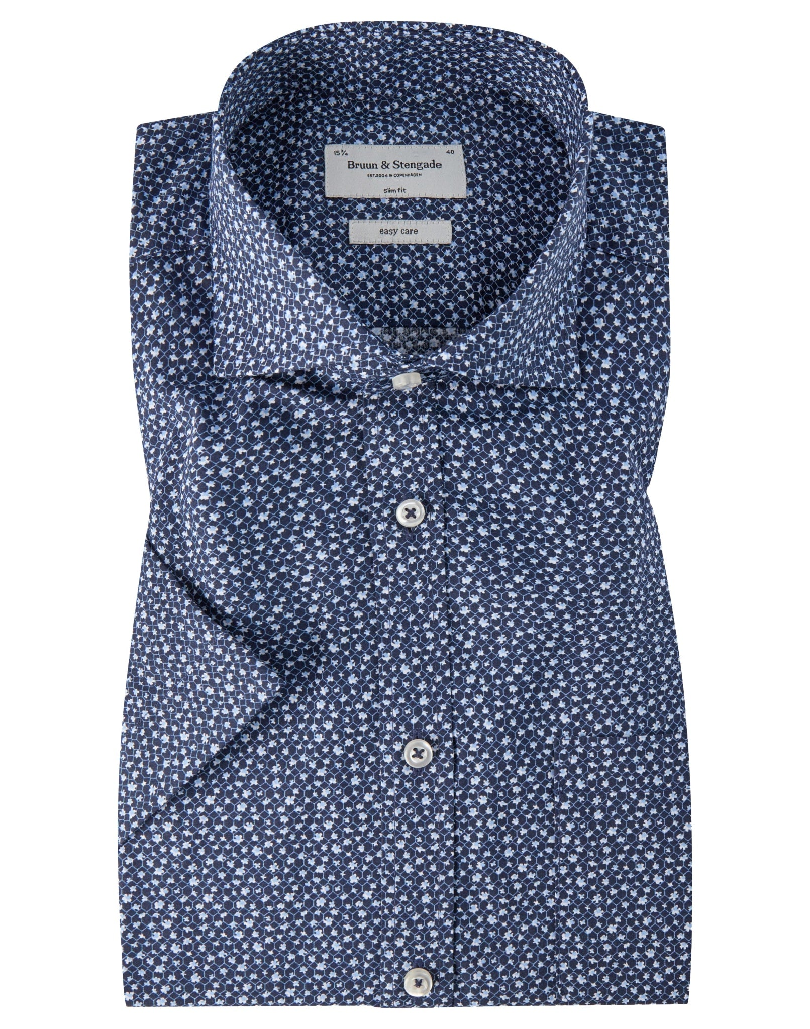 BS Braddock Slim Fit Skjorte - Dark Blue