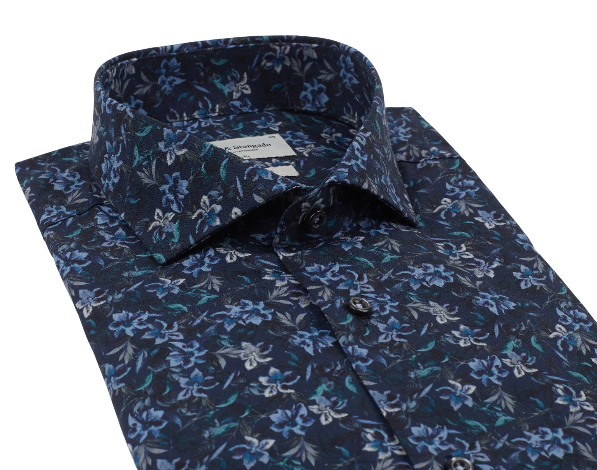 BS Clarence Slim Fit Skjorte - Navy