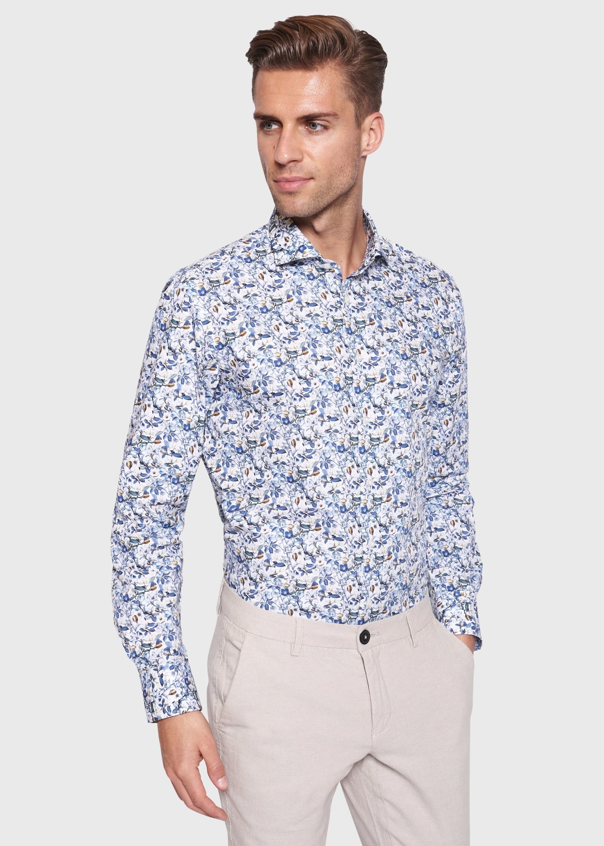 BS Delfino Slim Fit Shirt - White