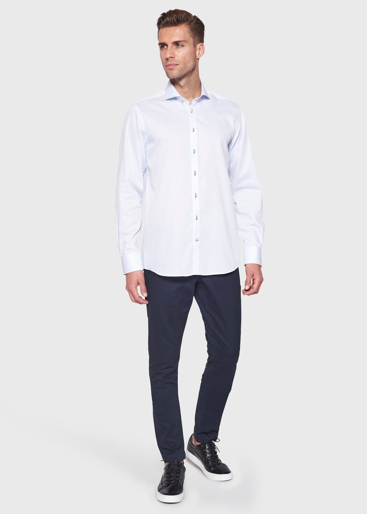 BS Djemba Modern Fit Shirt Light Blue - Light Blue