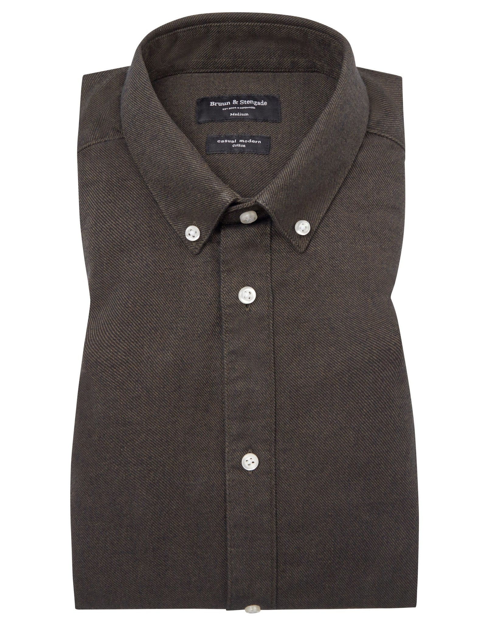 BS Ebruma Casual Modern Fit Skjorte - Dark Green