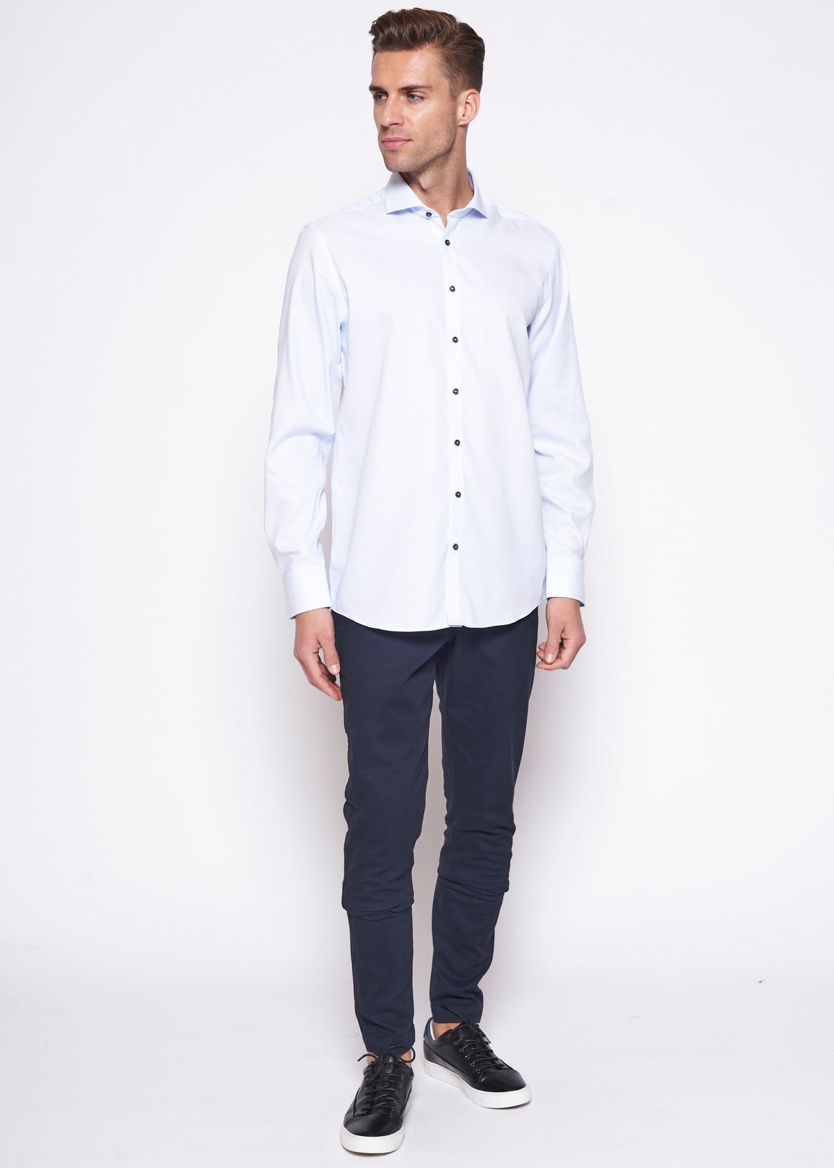 BS Fer Modern Fit Shirt Light Blue - Light Blue