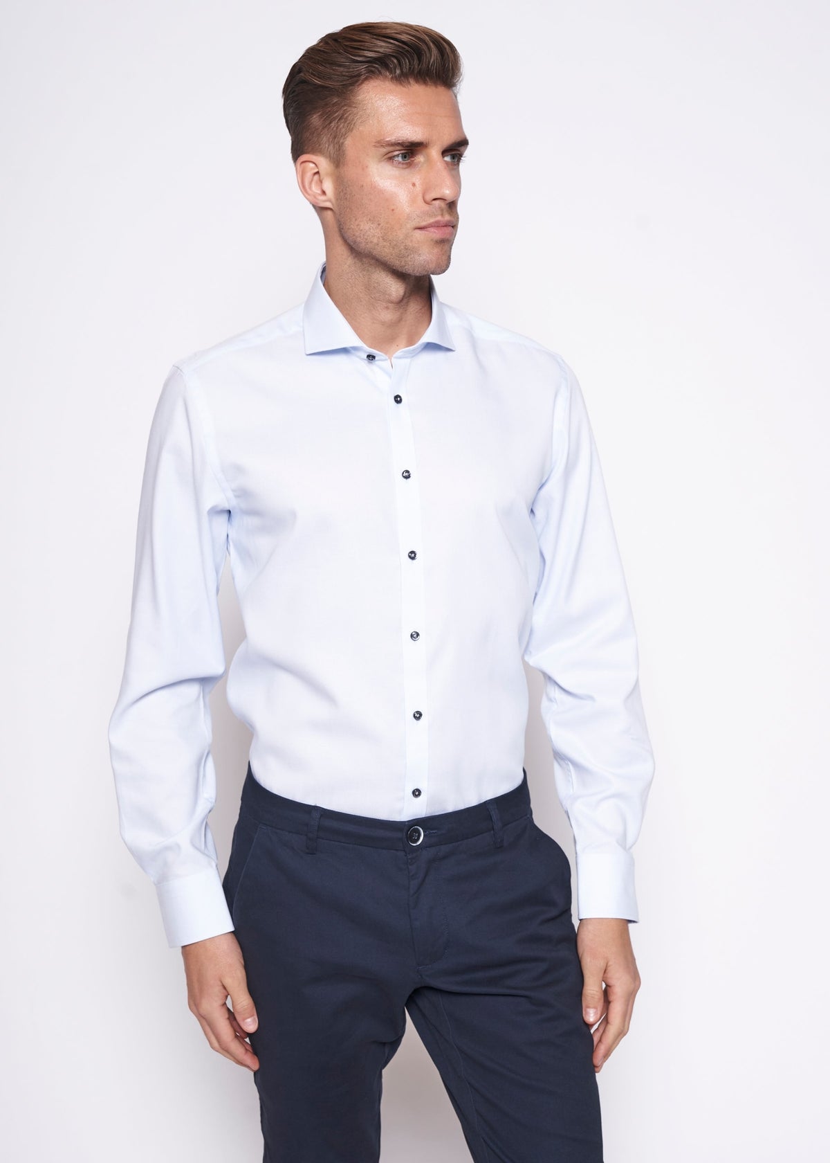 BS Fer Modern Fit Shirt Light Blue - Light Blue