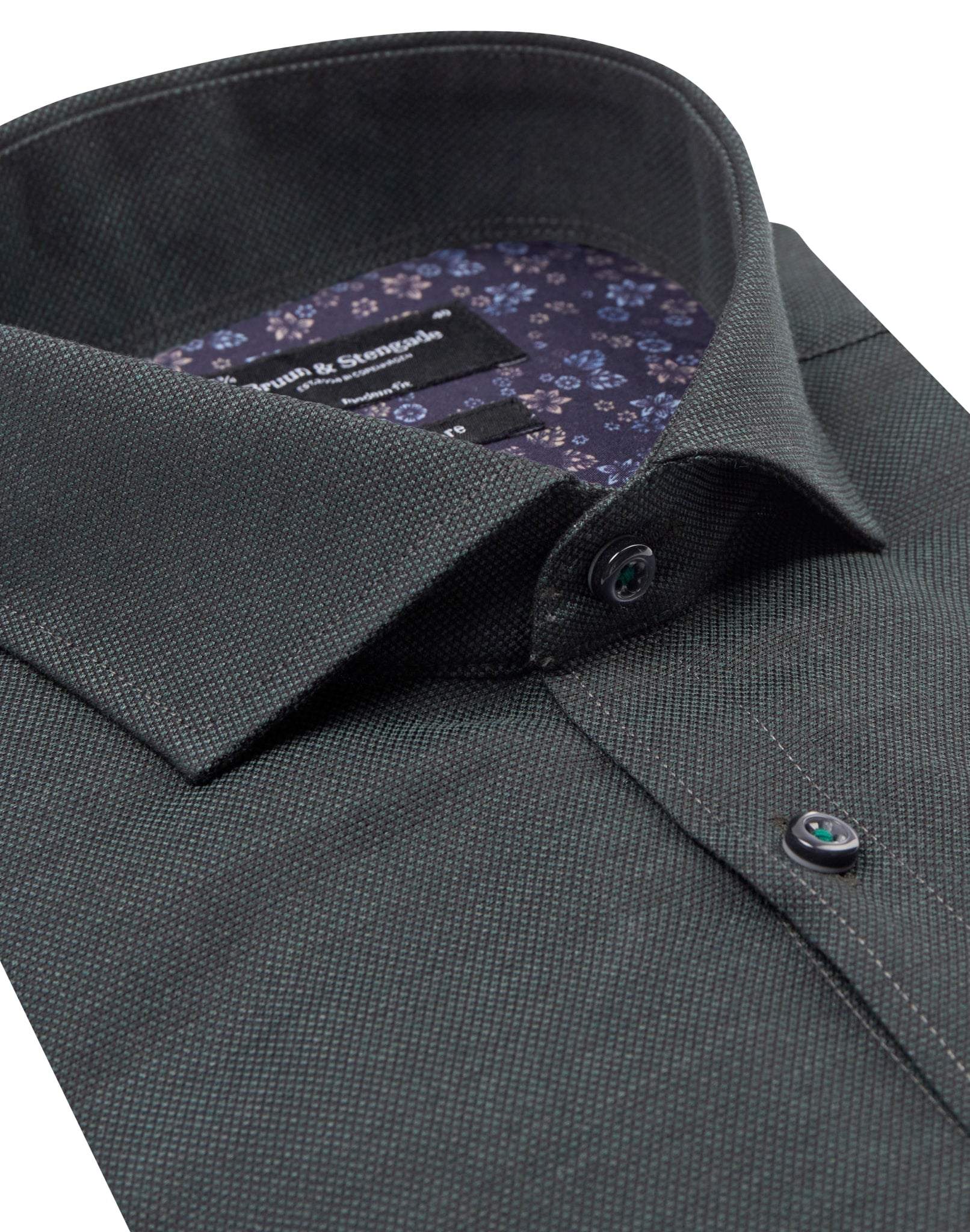 BS Gabriel Modern Fit Skjorte - Dark Green