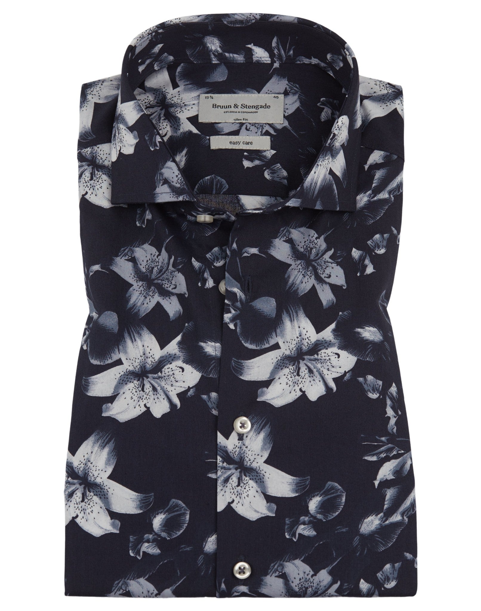 BS Giancarlo Slim Fit Skjorte - Navy