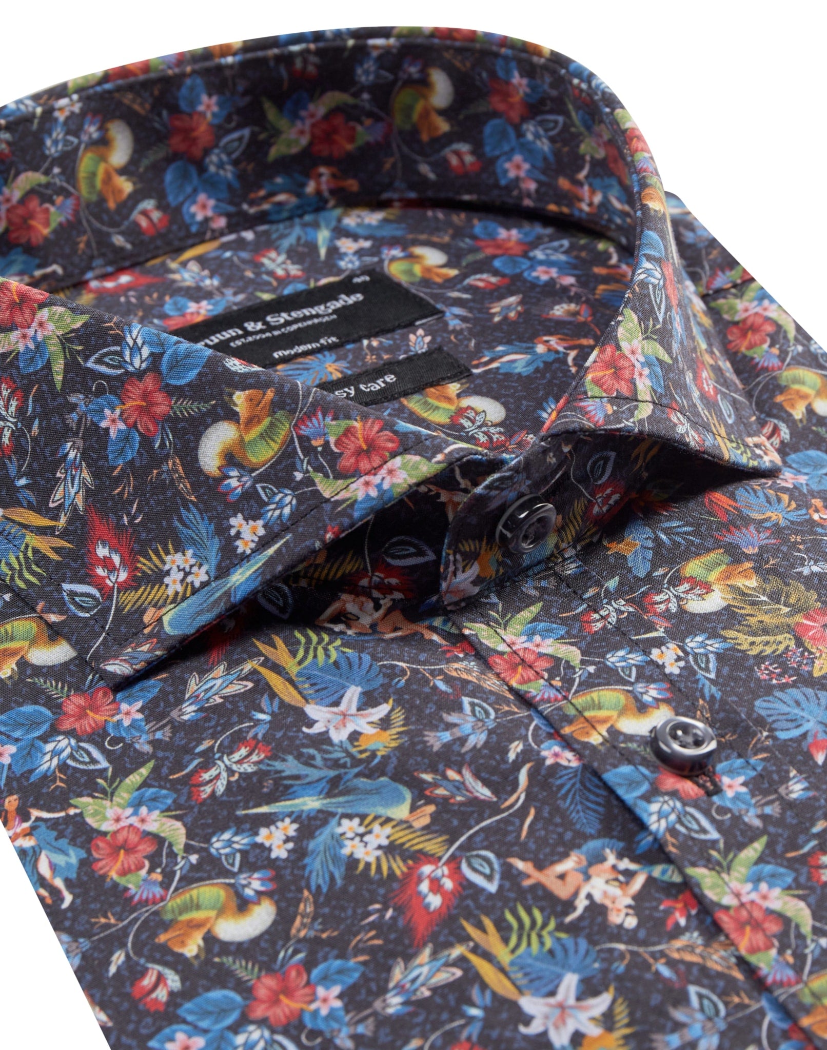 BS Hammerstiff Modern Fit Skjorte - Dark Blue
